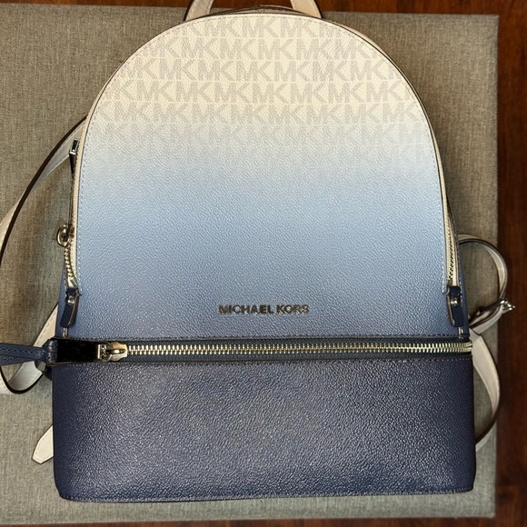 Michael Kors Blue Ombré Backpack - Picture 1 of 6